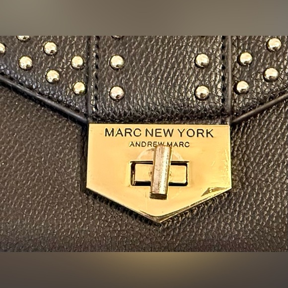 Black Andrew Marc New York Shoulder Bag - Picture 3 of 8